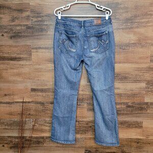 Maurices Jeans Size 8 R Low Rise Bootcut Medium Light Wash Stretch Denim Western